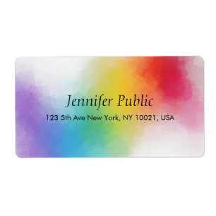 Vorlage für personalisierte moderne Regenbogenfarb