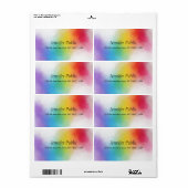 Vorlage für personalisierte moderne Regenbogenfarb (Vorne)