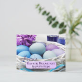 Vorlage für personalisierte Osterfrühstücksrezepte Postkarte (Stehend Vorderseite)