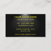 Vorlage für personalisierte QR-Code Schwarze Visit Visitenkarte (Rückseite)