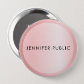 Vorlage für personalisierte Rose Gold Monogram Button (Vorne & Hinten)