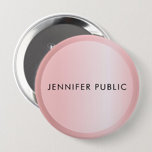 Vorlage für personalisierte Rose Gold Monogram Button (Vorne & Hinten)