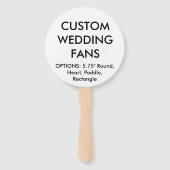 Vorlage für Personalisierte RUNDWEDING-FANS Fächer (Vorderseite)