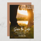 Vorlage für personalisierte Save the Date Einladun (Vorne/Hinten)