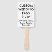 Vorlage für Personalisierte WEDDING-FANS mit 6 Zol Fächer (Vorderseite)
