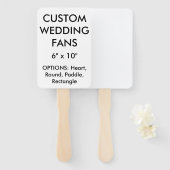 Vorlage für Personalisierte WEDDING-FANS mit 6 Zol Fächer (Vorne und Hinten)