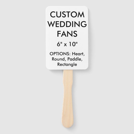 Vorlage für Personalisierte WEDDING-FANS mit 6 Zol Fächer (Vorderseite)