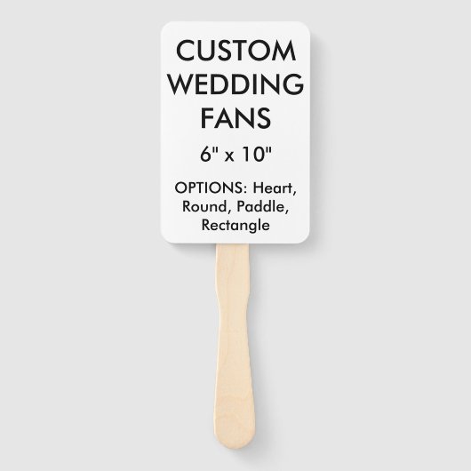 Vorlage für Personalisierte WEDDING-FANS mit 6 Zol Fächer (Vorderseite)