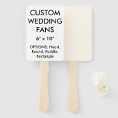 Vorlage für Personalisierte WEDDING-FANS mit 6 Zol Fächer (Vorne und Hinten)