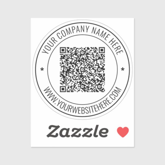 Vorlage für personalisierten QR-Code für benutzerd Aufkleber (Blatt)