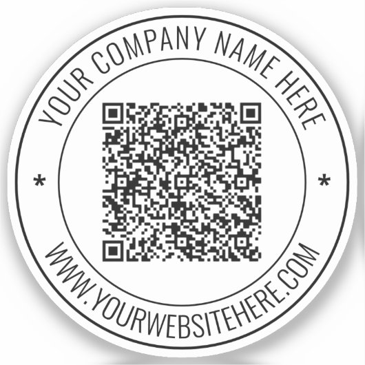 Vorlage für personalisierten QR-Code für benutzerd Aufkleber (Vorderseite)