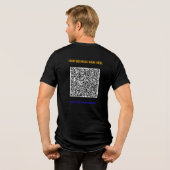 Vorlage für Personalisierten QR-Code Tri-Blend Shirt (Rückseite voll)
