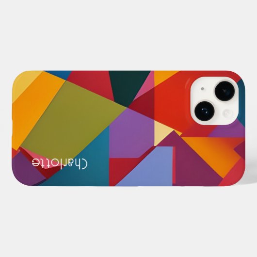 Vorlage für personalisiertes Cubism Design Case-Mate iPhone Hülle (Rückseite (Horizontal))