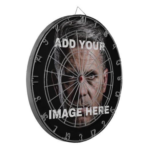 Vorlage für Personalisiertes Foto für benutzerdefi Dartscheibe (Vorderseite Links)