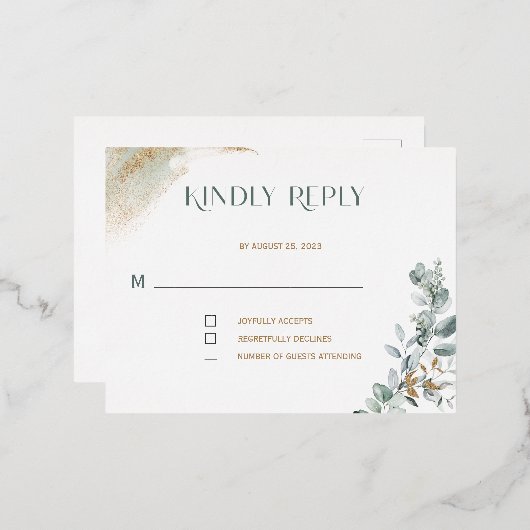 Vorlage für personalisiertes Gold und grüne UAWG (Vorderseite/Rückseite)