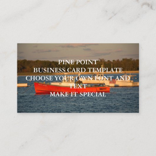VORLAGE FÜR PINE POINT BUSINESS CARD VISITENKARTE (Vorderseite)