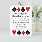 Vorlage für Poker Party Einladung B (Stehend Vorderseite)