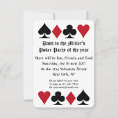 Vorlage für Poker Party Einladung B (Vorderseite)