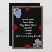 Vorlage für Poker-Party Einladungen (Vorne/Hinten)