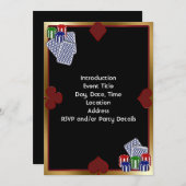 Vorlage für Poker-Party Einladungen (Vorne/Hinten)