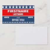 Vorlage für politische Kampagnen Visitenkarte (Vorne/Hinten)