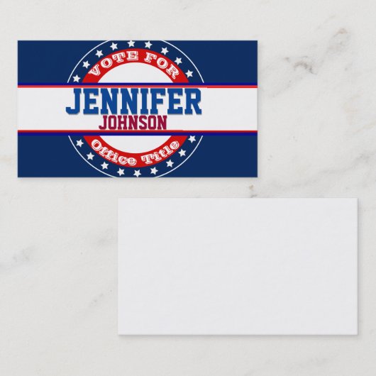 Vorlage für politische Kampagnen Visitenkarte (Vorne/Hinten)