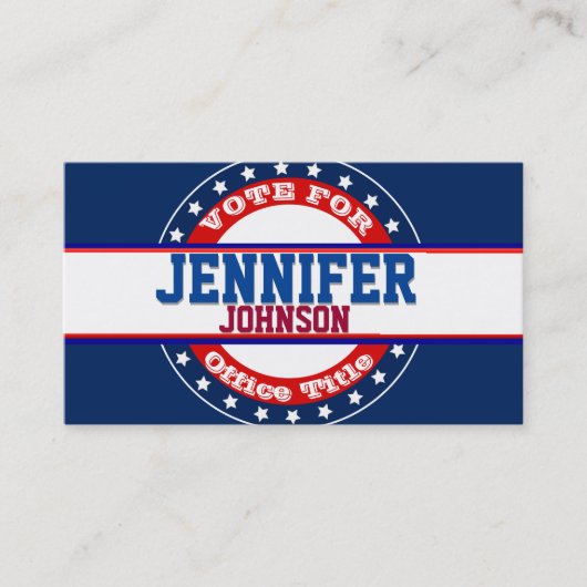 Vorlage für politische Kampagnen Visitenkarte (Vorderseite)