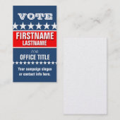 Vorlage für politische Kampagnen Visitenkarte (Vorne/Hinten)