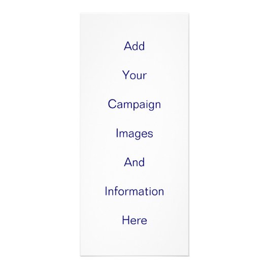 Vorlage für politische Wahlrackkarten Werbekarte (Hinten)