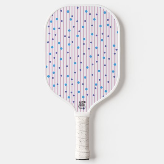Vorlage für Polka Dots & Stripes Pickleball-Paddle Pickleball Schläger (Vorderseite)