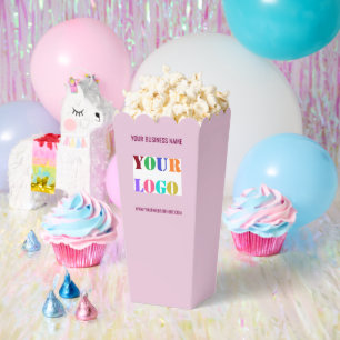 Vorlage für Popcorn-Box mit Firmenlogo und Text Geschenkschachtel