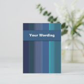 Vorlage für Postkarten - anpassbare blaue Streifen (Stehend Vorderseite)