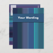 Vorlage für Postkarten - anpassbare blaue Streifen (Vorne/Hinten)