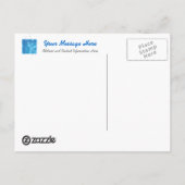 Vorlage für Postkarten Blue Wellness-Center (Rückseite)