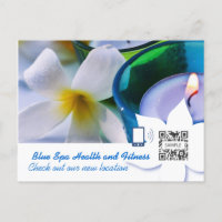 Vorlage für Postkarten Blue Wellness-Center