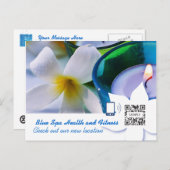 Vorlage für Postkarten Blue Wellness-Center (Vorne/Hinten)