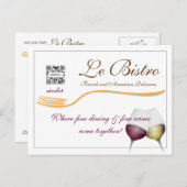 Vorlage für Postkarten - Fine Dining in Französisc (Vorne/Hinten)