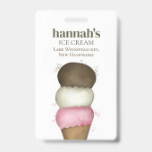 Vorlage für QR-Code für Business Ice Creme Ausweis (Vorderseite)