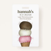 Vorlage für QR-Code für Business Ice Creme Ausweis (Vorderseite)