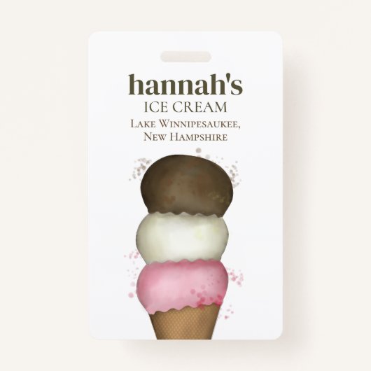 Vorlage für QR-Code für Business Ice Creme Ausweis (Vorderseite)