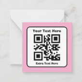 Vorlage für QR-Code mit bearbeitbarem Text (Vorderseite)