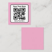 Vorlage für QR-Code mit bearbeitbarem Text (Vorne/Hinten)