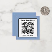Vorlage für QR-Code mit bearbeitbarem Text (Vorderseite/Rückseite Beispiel)