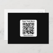 Vorlage für QR-Code mit bearbeitbarem Text (Vorne/Hinten)