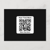 Vorlage für QR-Code mit bearbeitbarem Text (Vorderseite)