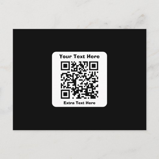 Vorlage für QR-Code mit bearbeitbarem Text (Vorderseite)