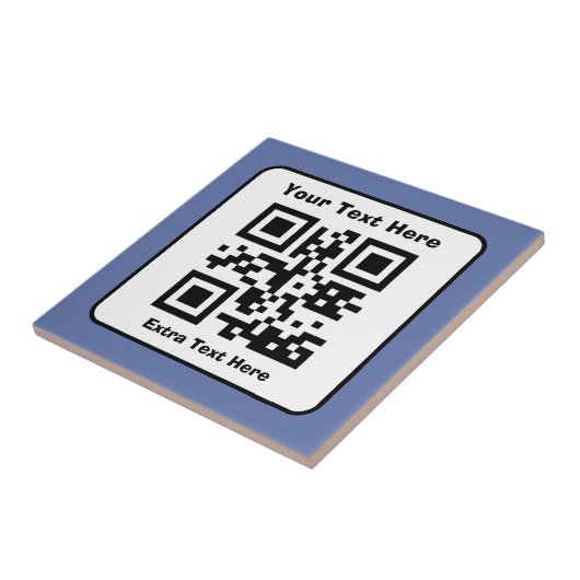 Vorlage für QR-Code mit bearbeitbarem Text Fliese (Seite)
