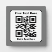 Vorlage für QR-Code mit bearbeitbarem Text Fotoplatte (Vorderseite)