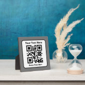 Vorlage für QR-Code mit bearbeitbarem Text Fotoplatte (InSitu)