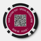 Vorlage für QR-Code und Poker-Chips Pokerchips (Rückseite)